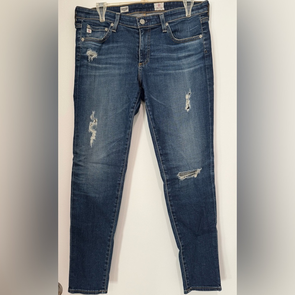 AG distressed skinny jeans